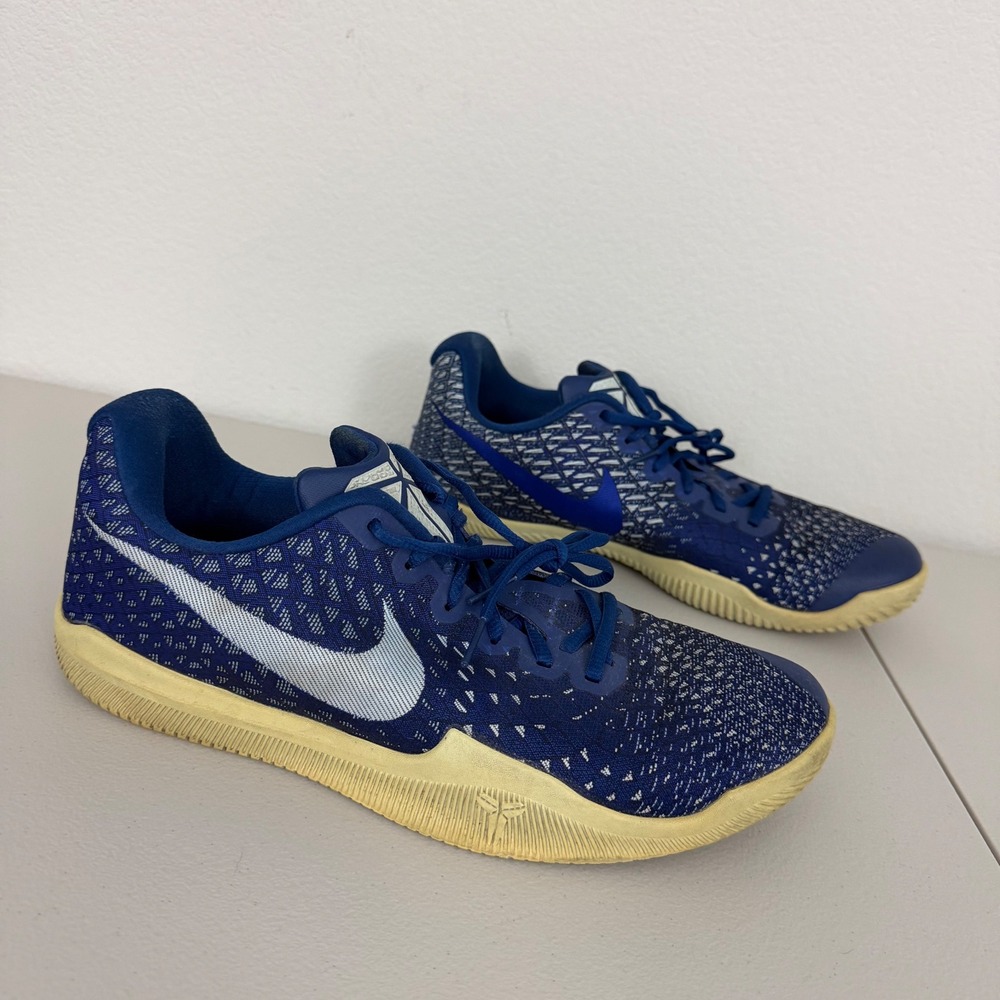 Nike Mamba Rage Basketball Shoes Mens 10 Blue White 852473-400 Low Top